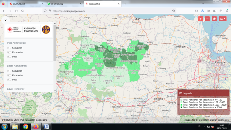 BANK DATA DARAH UNIT DONOR DARAH PMI KABUPATEN BOJONEGORO