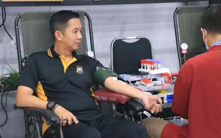 Cooling System Pasca Pemilu 2024, Polres Bojonegoro Gelar Donor Darah