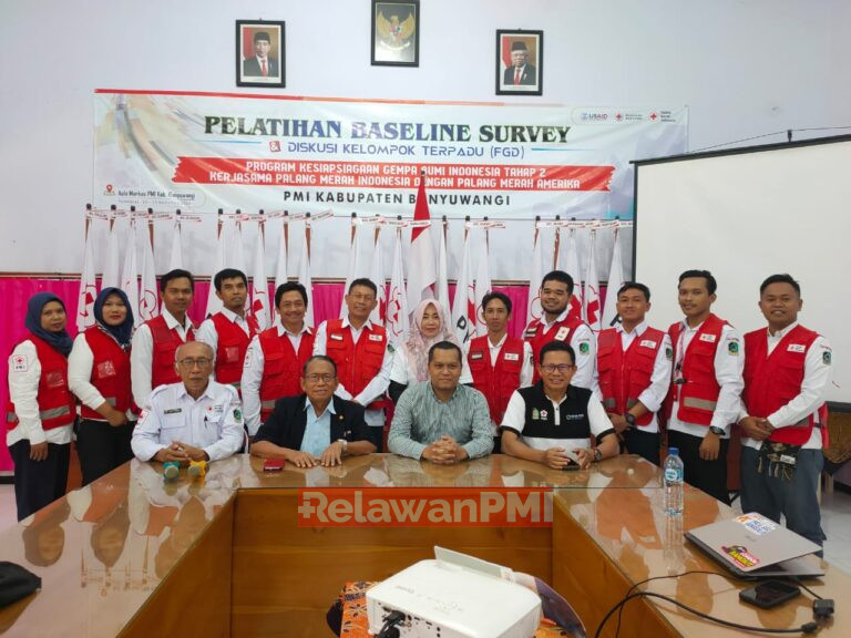 Persiapan Program Kesiapsiagaan Gempa Phase 2, PMI Kab. Banyuwangi Laksanakan Baseline Survey